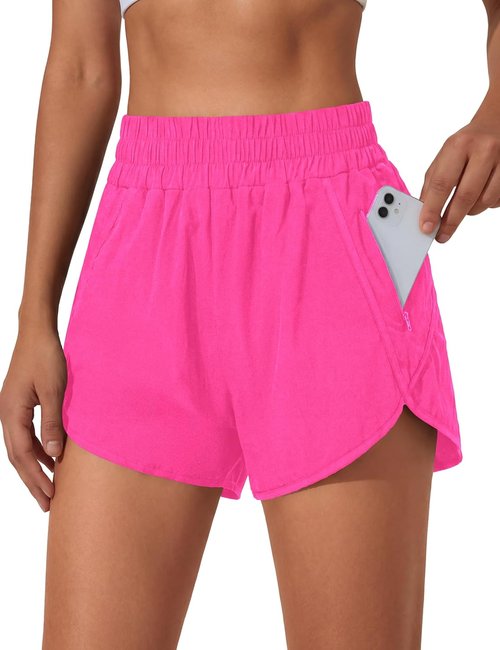 BMJL Women's Running Shorts - High Waisted, Elastic with Pockets | 2.5" Quick Dry Athletic Wear