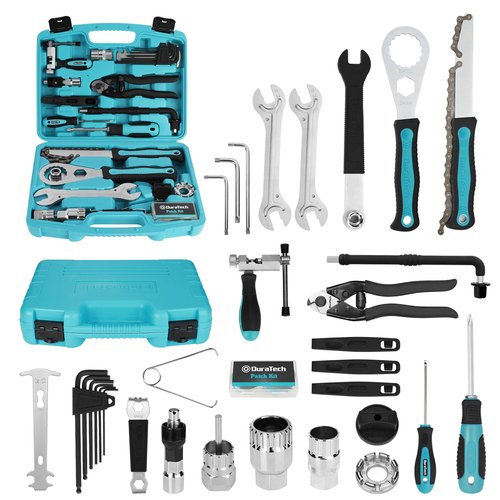 DURATECH 40 Pieces Bike Repair Kit, Complete Bicycle Tool Kit with Storage Case, Bike Tools for Mountain & Road Bikes – Chain, Tire, Brake, and Pedal Maintenance Set, Great Gift for Men, Women