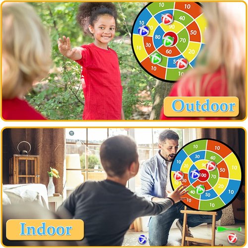 Dart Board for Kids by [Brand Name] - 29" Double-Sided Board with Sticky Balls | Perfect Indoor/Outdoor Game for Ages 4-14