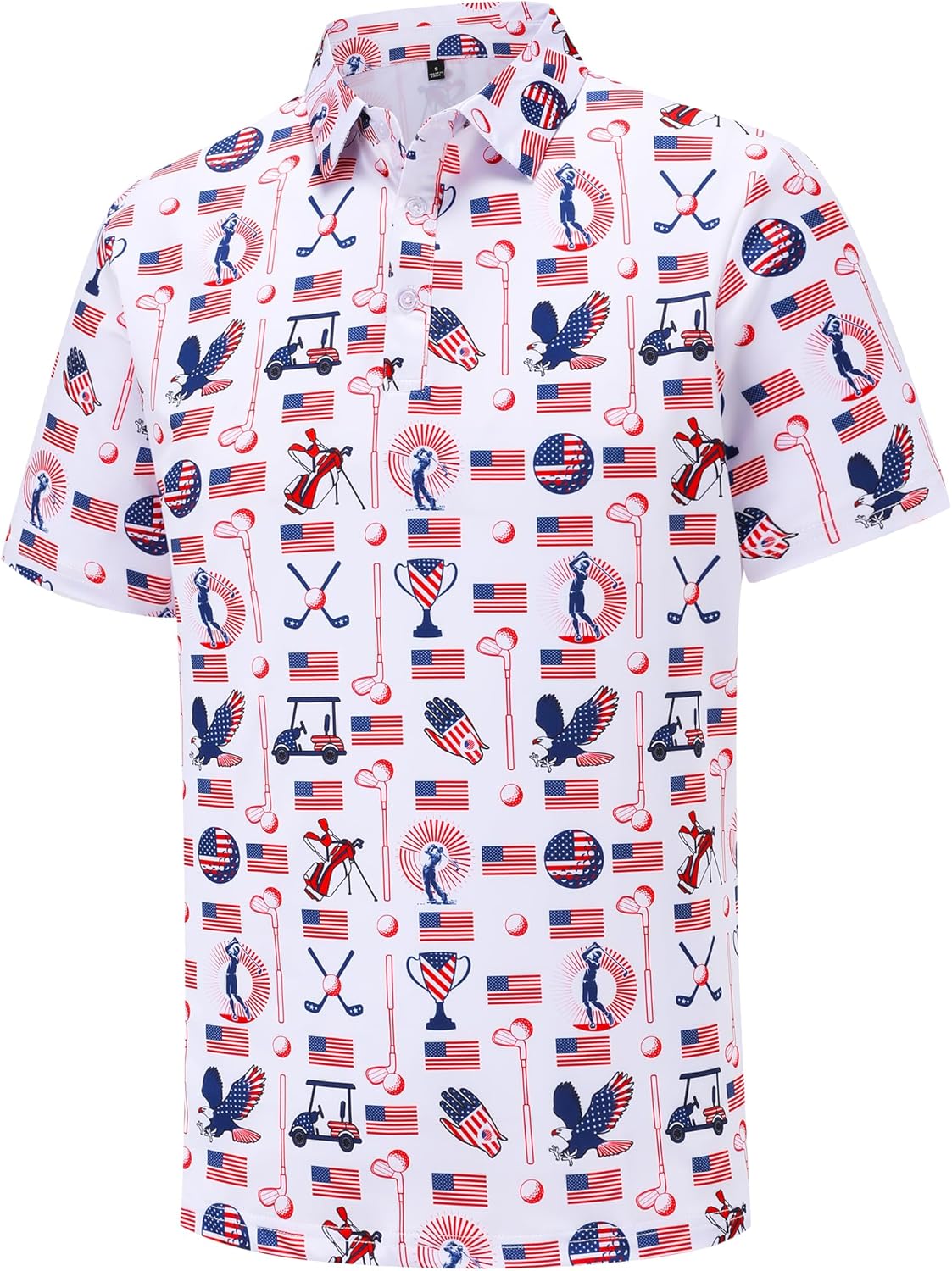 Skiennix Men's Golf Polo Shirt - Funny Design | Performance Moisture-Wicking, Quick-Dry, Short Sleeve
