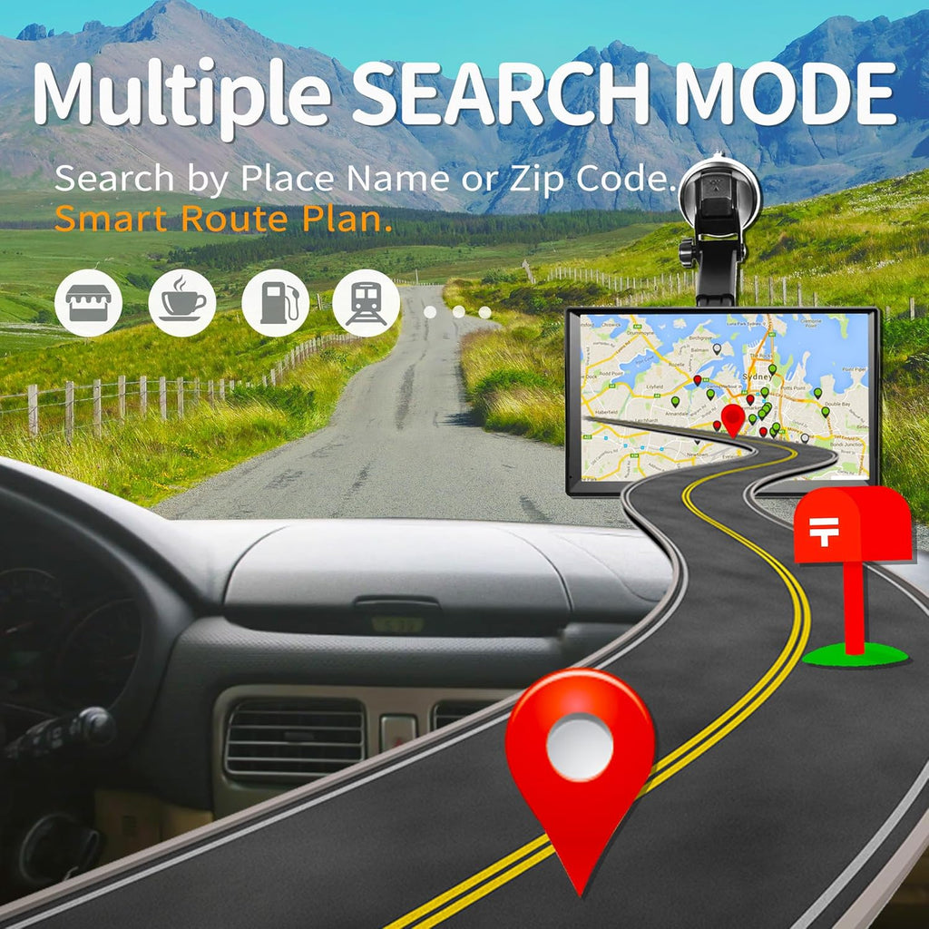 Skiennix 7-Inch GPS Navigator - HD Touchscreen, Offline Maps, Voice Guidance & Lifetime Updates