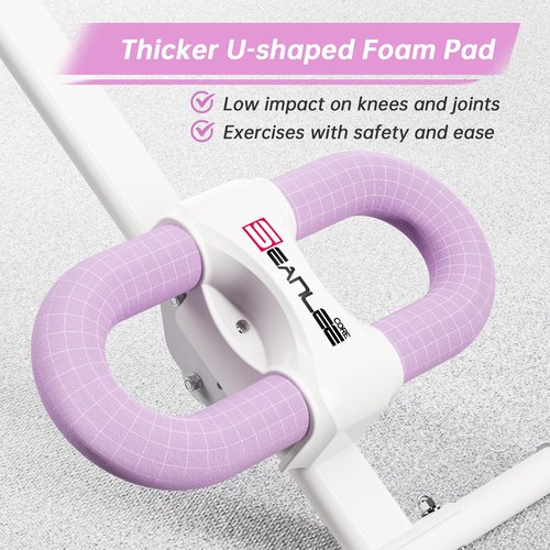 Ab Trainer Core & Abdominal Trainers AB Workout Machine Home Gym Strength Training Waist Cruncher Core Toner Buttocks Shaper with LCD Monitor Violet