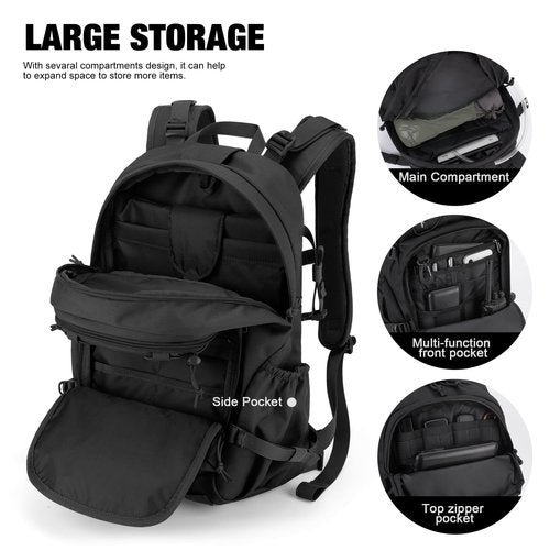 Mardingtop Small Military Tactical Backpack for Men,25L Molle Cordura Backpack for Hiking,Camping,Rucking