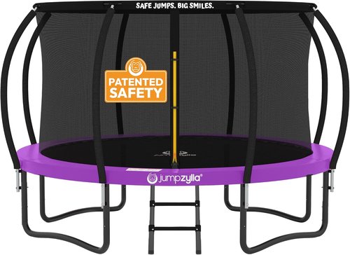 JUMPZYLLA Trampoline - Outdoor 8FT to 16FT with Enclosure, Non-Slip Ladder & Anti-Rust Frame | ASTM Approved for Kids & Adults