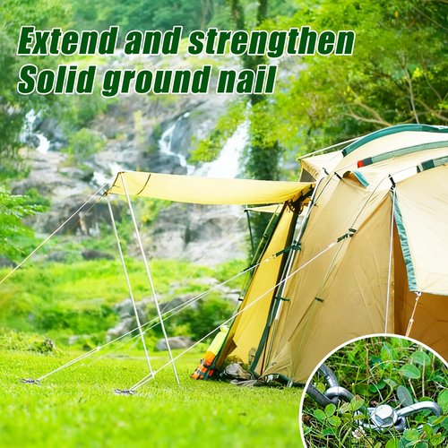 15 Pack Screw in Tent Stakes Heavy Duty,8 ’’ Ground Anchors Screw in,Metal Stakes with Hex Head Driver and Sturdy Storage Bag. (15)