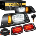 EXOEMTS EZGO TXT LED Headlight & Tail Light Kit for 1996-2013 Gas and Electric Golf Carts, 12V Street Legal LED Light Kit for EZGO TXT, Golf Cart High Brightness Headlight Taillight Combo, Black