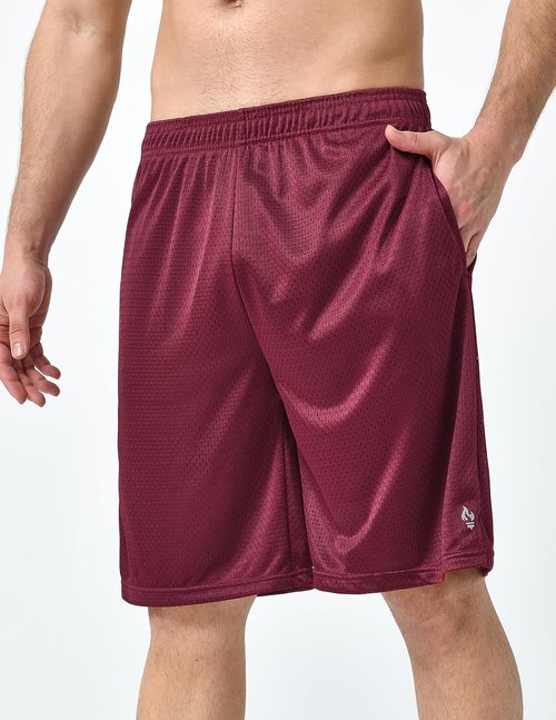 Liberty Pro Men's Athletic Shorts - 9 Inch Inseam, Quick Dry Mesh Basketball Gym Shorts with Pockets