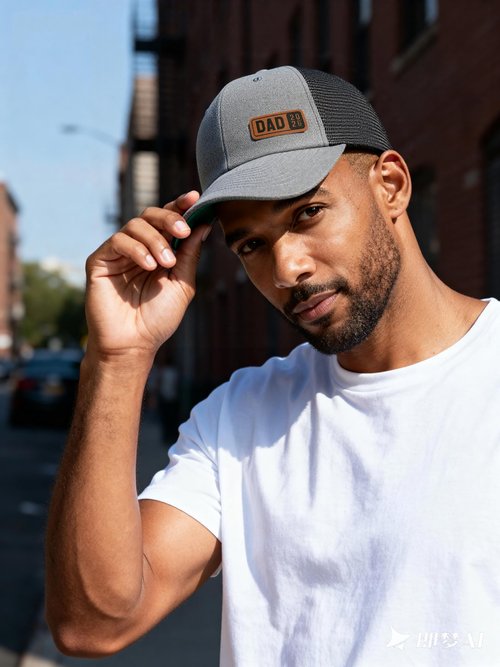 HAFOUXIGM Dad Est 2026 Trucker Hat for First Time Dad, Gifts for New Daddy Husband from Daughter Son Wife, Grey