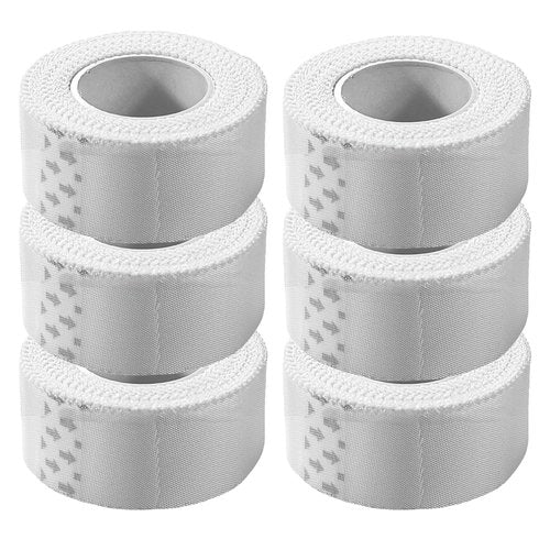 Cloth Medical First Aid Tape 1" x 10 Yards [Pack of 12 Rolls] Lightweight Breathable Silk-Like Microporous Self Adhesive Latex Free Hypoallergenic Bandage and Wound Dressing Tape (12)