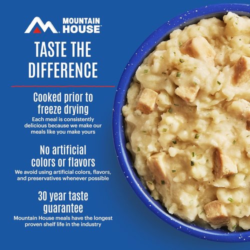 Mountain House Gluten-Free Chicken & Mashed Potatoes - Freeze-Dried Camping Meal, 2 Servings, 30-Year Shelf Life, 2-Pack