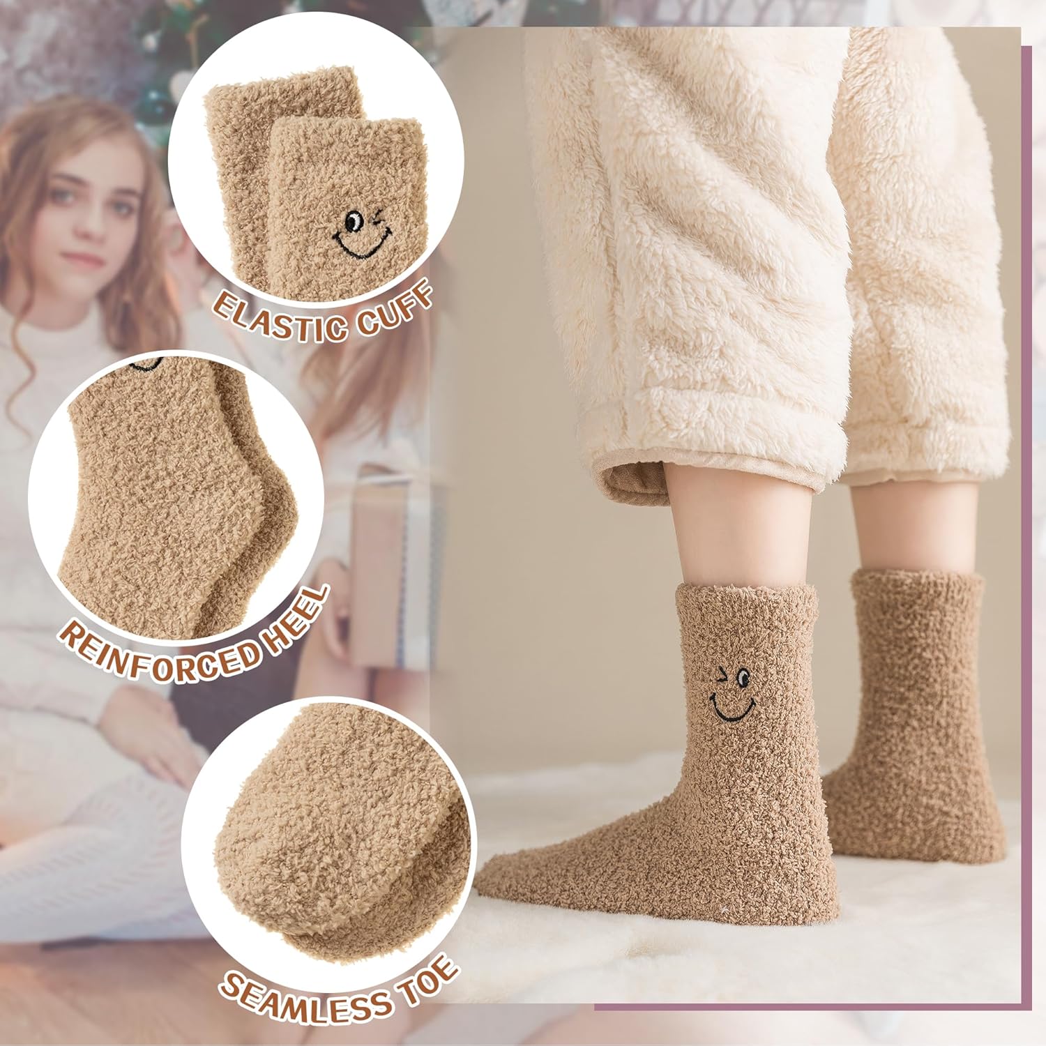 WEVIAS Women's Fuzzy Socks - Cozy Plush Winter Slippers for Ultimate Comfort | Soft Fleece Design