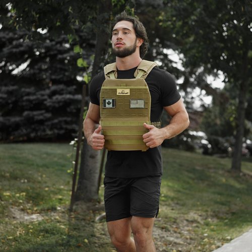 Amstaff Tactical Weighted Vest - Adjustable Weight Vests for Men & Women - Versatile Wearable Weighted Vest for WODs, Workout, Strength and Endurance Training, Running, (Single Vest)
