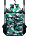 Baseball & Softball Gear Bag for Kids – Green, 19.3" H x 13.4" W x 6.7" D