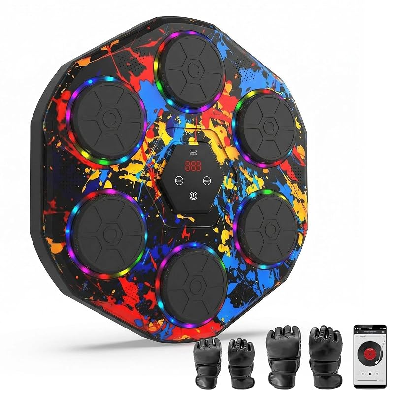 Music Boxing Machine for Adults & Kids – 9 Modes, Bluetooth, LED Display
