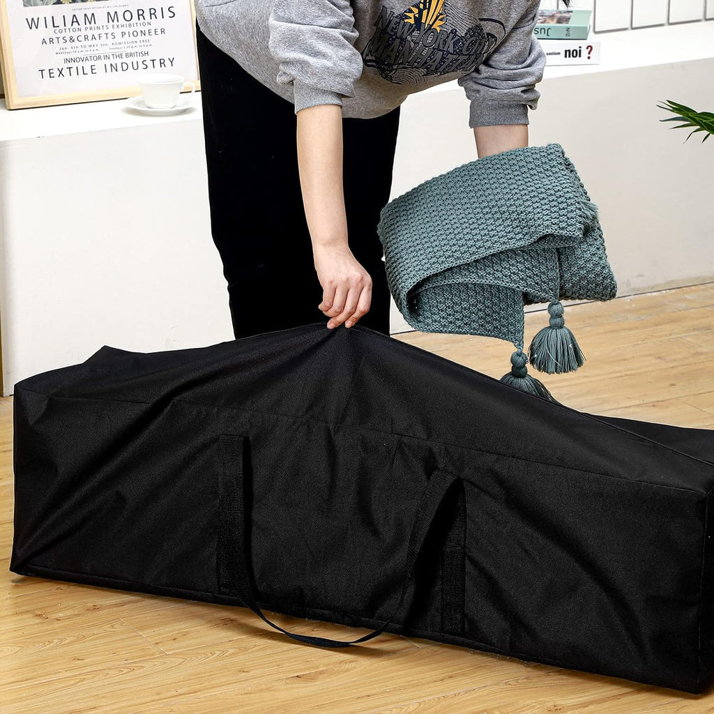 Skiennix Large Sports Duffel Bag - Waterproof & Foldable for Travel, Camping, Gym | 36 Inch, Black
