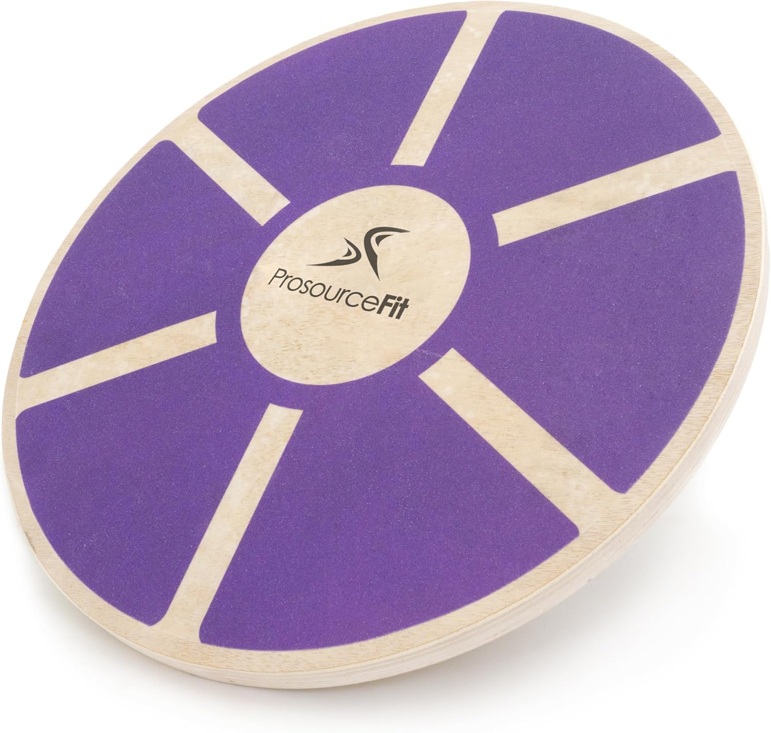 ProsourceFit Wooden Balance Board - Non-Slip Wobble Trainer for Stability & Core Strength | 15.75in Diameter