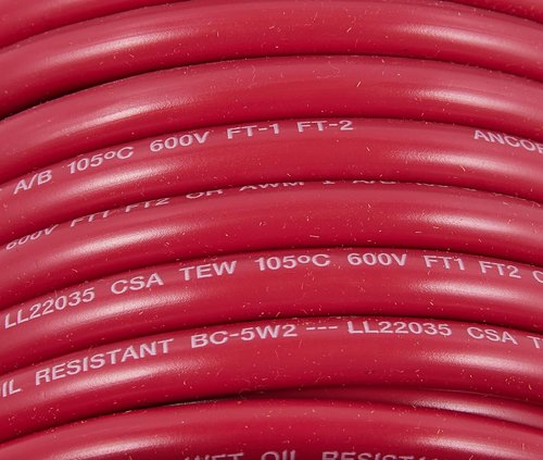 Ancor 112505 Tinned Copper Wire - 6 AWG (13mm²), Durable Red, 50ft Length for Reliable Connections