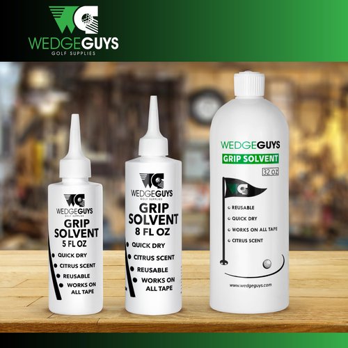 Wedge Guys Professional Golf Grip Tape Solvent for Regripping Clubs | Golf Grip Solvent Solution for Easy Regripping and Club Repair