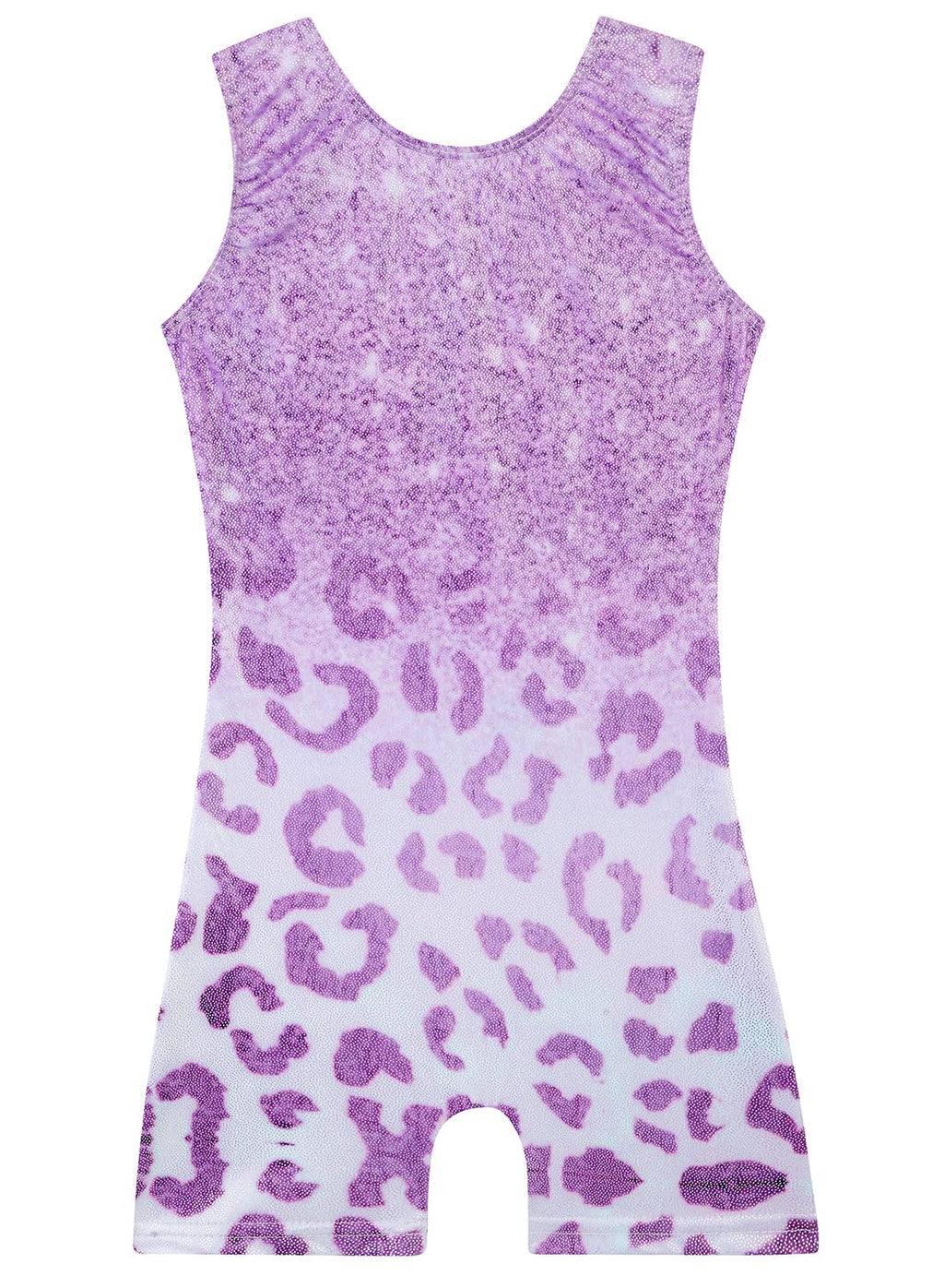 Gymnastics Leotards for Girls Toddler Ballet Dance Tumbling Outfits 4t 5t Kids Sleeveless Gymnastic Biketard with Shorts Sparkly Dancwear Unitards Clothes Bodysuit (Purple Leopard, 4-5T)