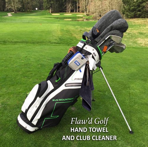 Golf Cleaning Brush Divot Tool Towel Combo (Black Brush Red Divot Tool)