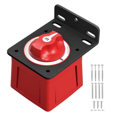 Marine Battery Switch - Heavy Duty 300A Waterproof Disconnect Switch for Boat, RV, Car, Truck