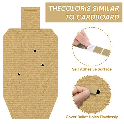 4000 Pieces/4 Rolls Square Target Pasters, 0.87 Inch Target Pasters Self-Adhesive Targets Sticker Portable Roll Sticker for Cardboard Targets