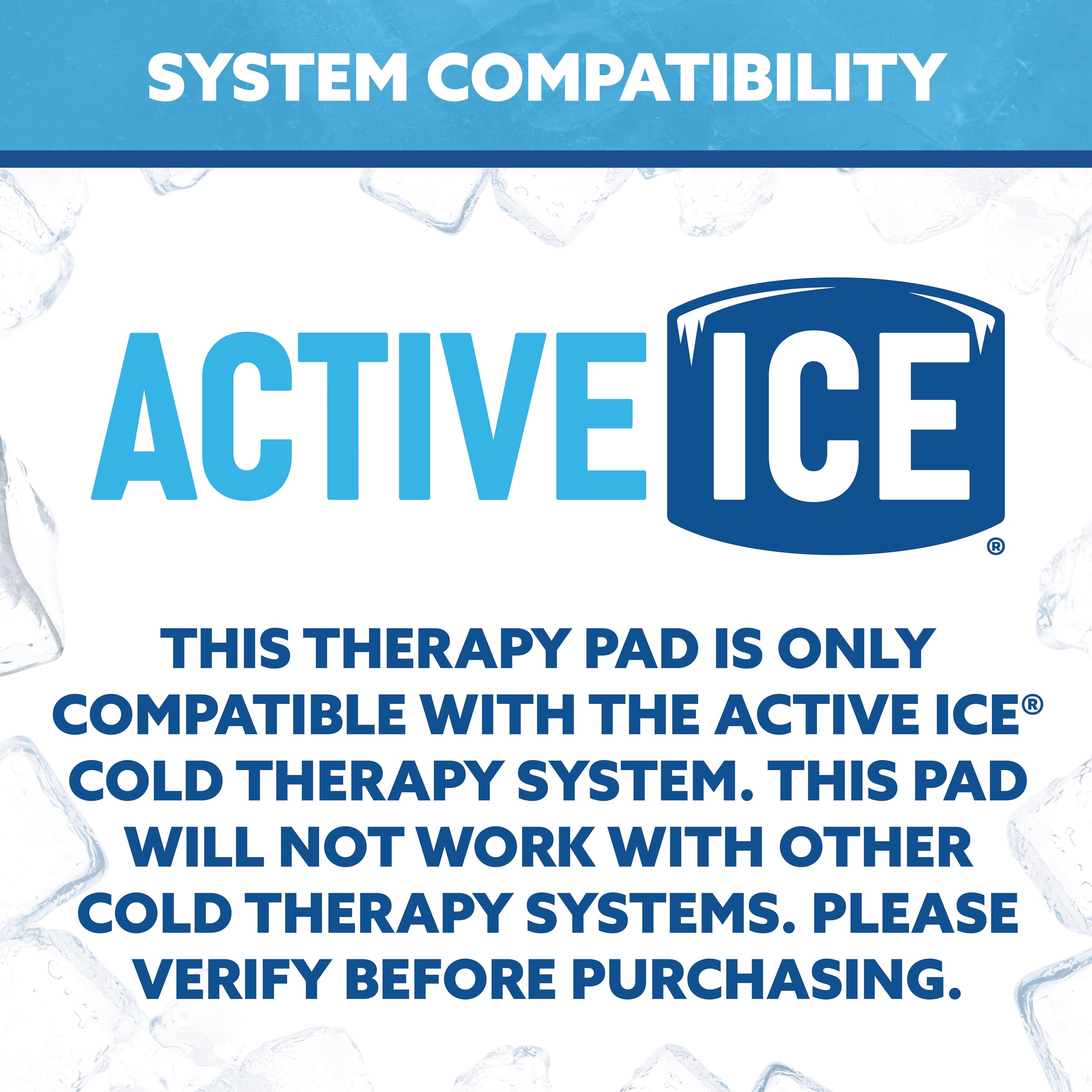 Polar Active Ice® Knee Full Circumference Therapy pad 12.5” x 22.5” with Detached Belts. Use only with The Polar Active Ice #AIS Therapy System.