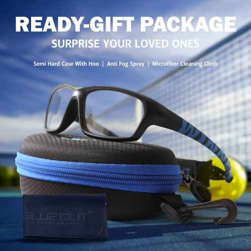 BLUE CUT Sports Protection Goggles, Photochromic Lenses Safety Glasses for Basketball, Pickleball and Outdoor Sports