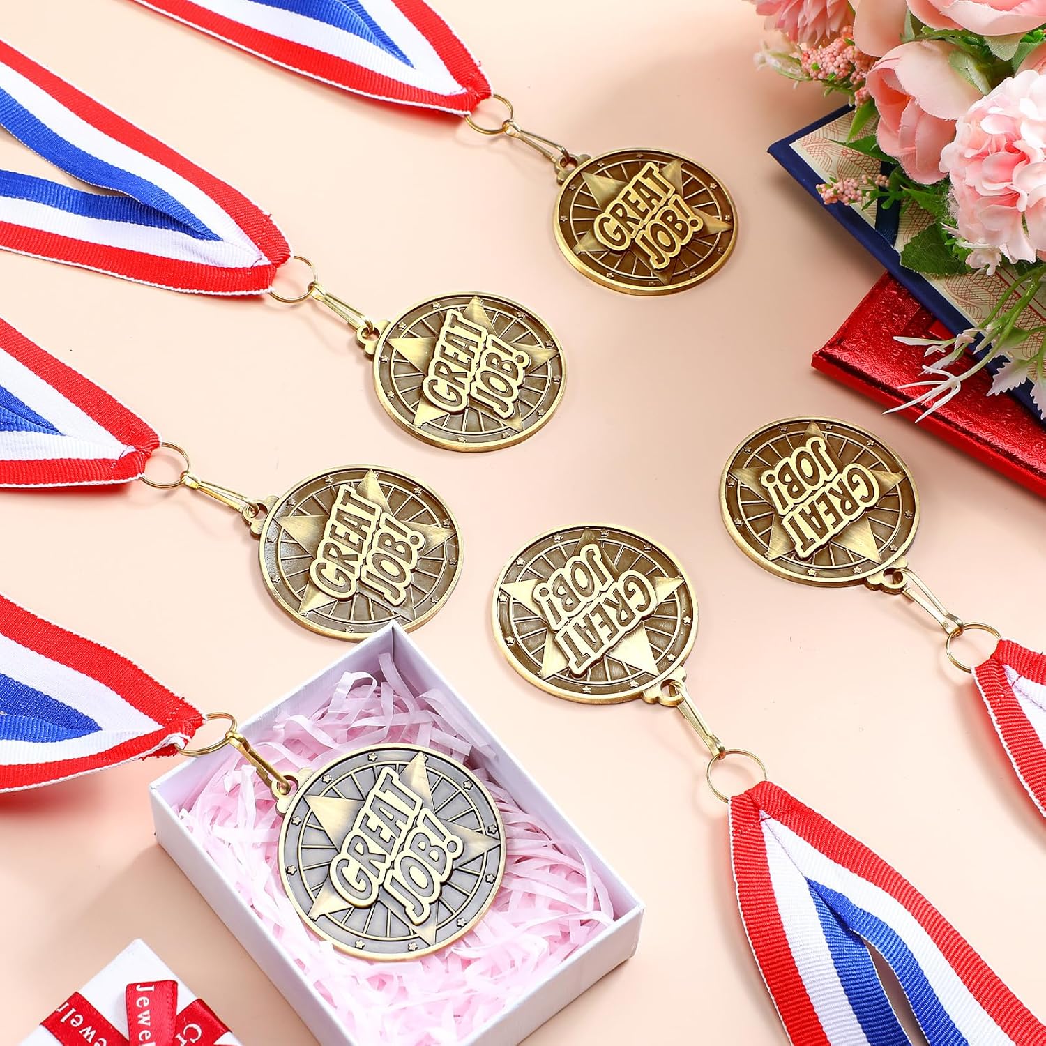 Quelay 30 Pcs 2'' Gold Medals for Awards,Winner Encourage Team Participation for Adults Trophy Award Prize Gift Competitions Graduation Party