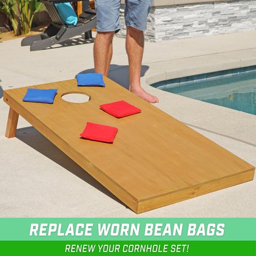 GoSports Official Regulation Cornhole Bean Bags - Set of 8 | All-Weather American Stars and Stripes