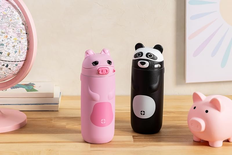 Ello Ellies 12oz Stainless Steel Kids Water Bottle - Pig Variation