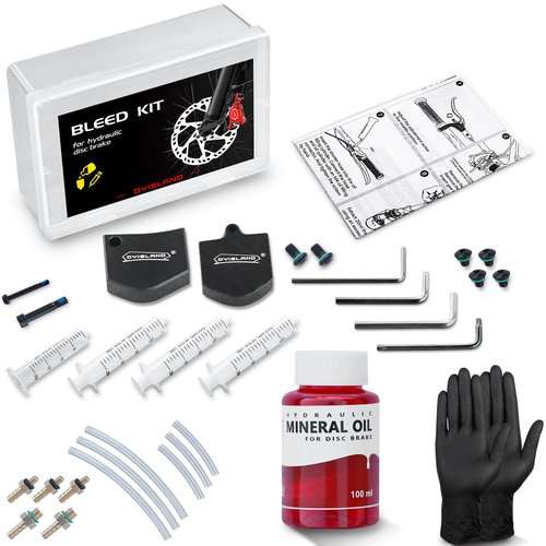 DYISLAND DYISALND Brake Bleed Kit for All Hydraulic Disc Brake Series Products，Including Mineral Brake Fluid and Installation Tools.