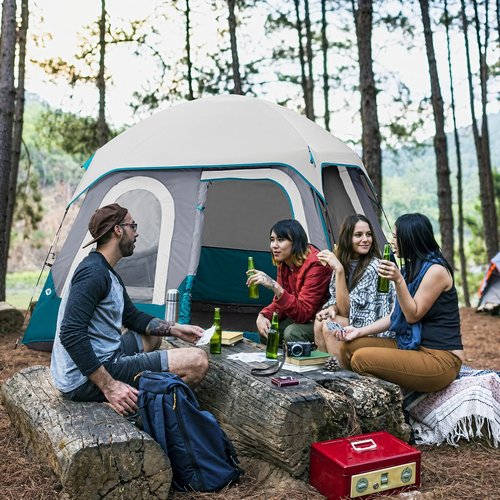 CAMEL CROWN 3/4 Person Tent Waterproof Lightweight Portable Backpacking Tent for Outdoor Camping Hiking