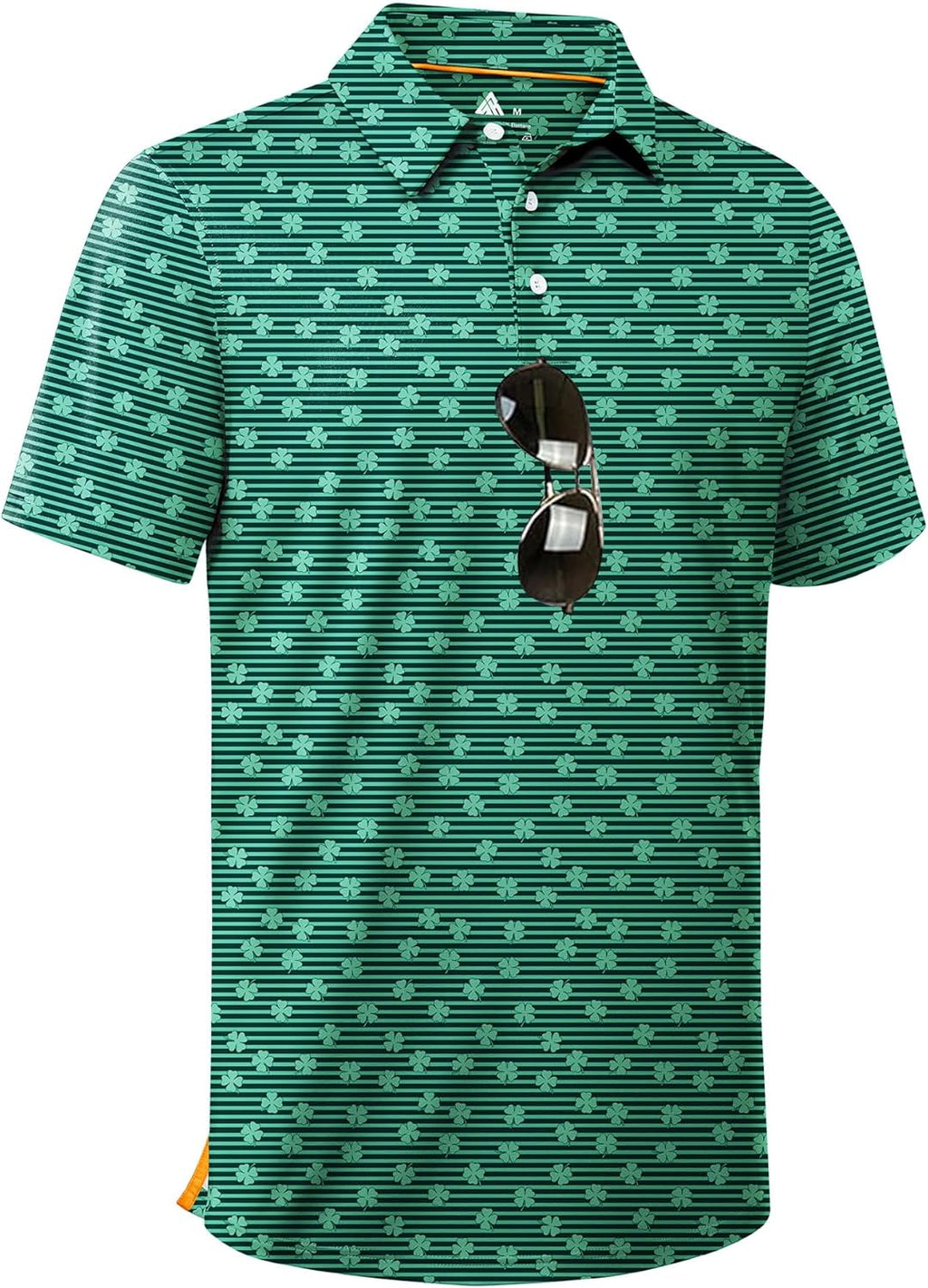 ZITY Men's Golf Polo Shirt - Short Sleeve Striped Design | UPF 50+ Moisture-Wicking Casual Tee
