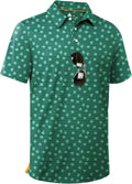 ZITY Men's Golf Polo Shirt - Short Sleeve Striped Design | UPF 50+ Moisture-Wicking Casual Tee