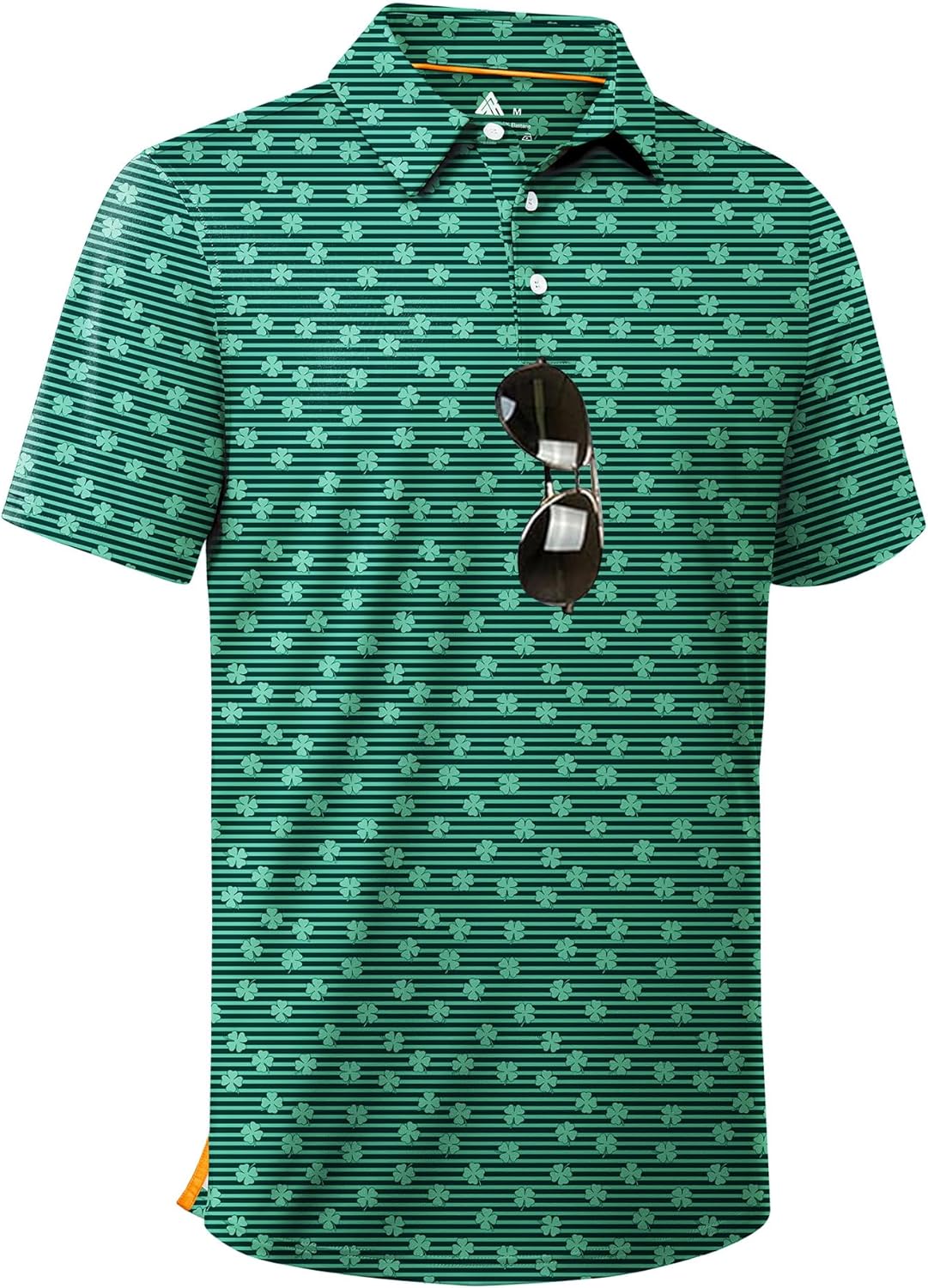 ZITY Men's Golf Polo Shirt - Short Sleeve Striped Design | UPF 50+ Moisture-Wicking Casual Tee