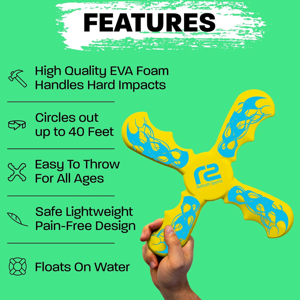 Skiennix Kids Beach Toys - Ultimate Beach Boomerangs for Summer Fun | Outdoor Games for Ages 8-12