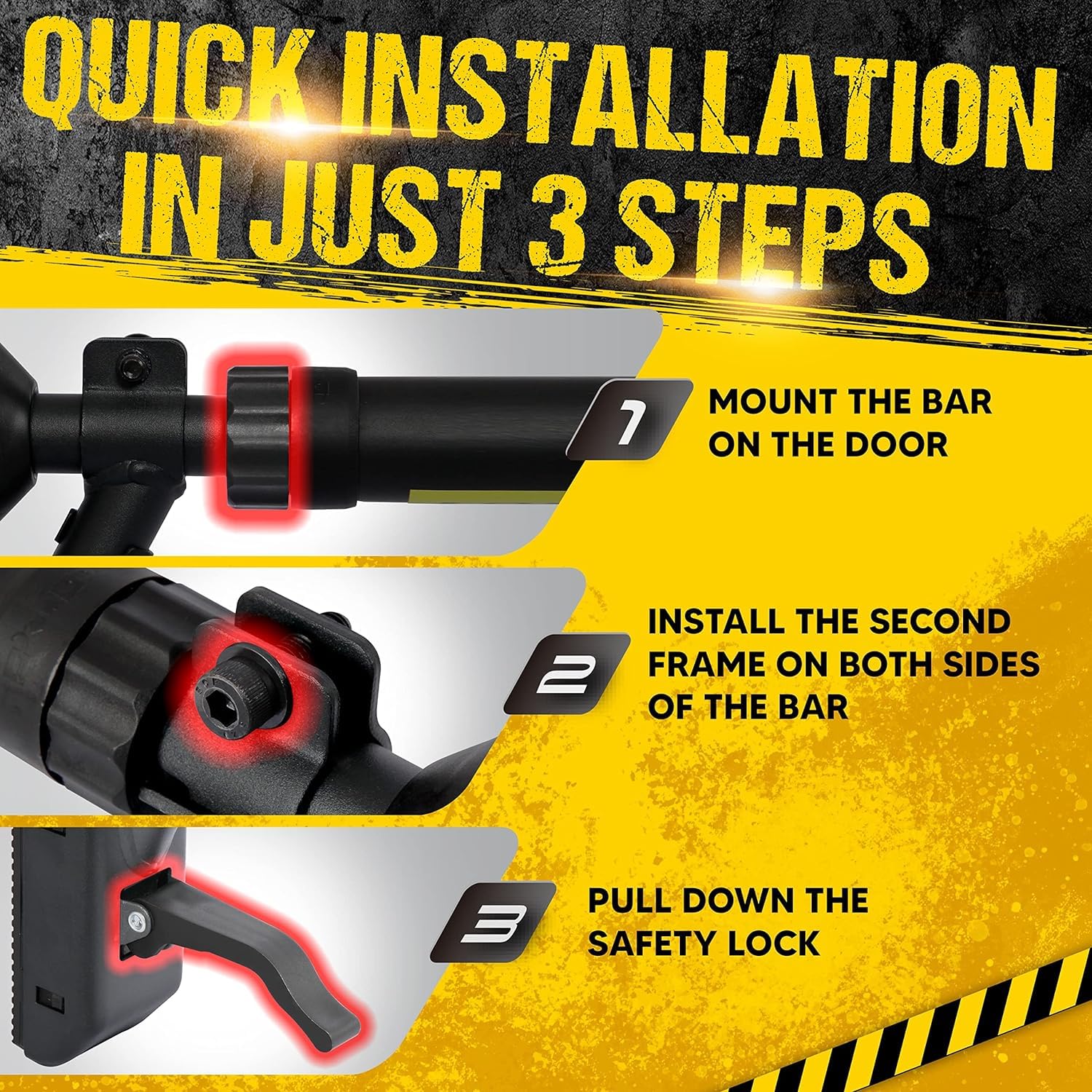 Pull Up Bar/Chin up bar Upper Body Workout Bar, Super load-bearing: Dual Security Locking, Two-way Support
