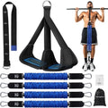 ALongSong Pull Up Assistance Bands - Upgraded Heavy Duty with Foot Support Pedal & 80Lbs Adjustable Resistance for Home Gym