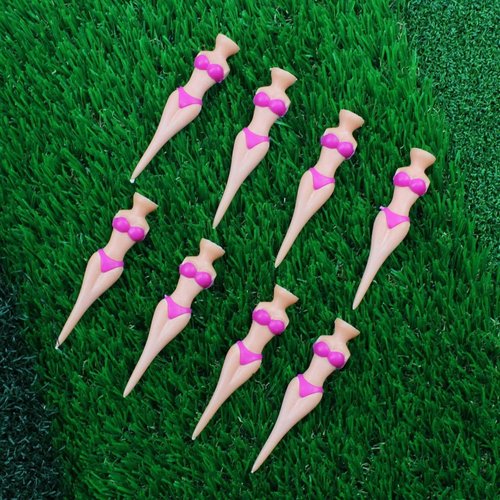 Golf Tees, Golf Accessories for Men, 3" Funny Golf tees, Golf Sexy Girl Lady Tees Fun Holder Home Golf Training (Purple-24P)