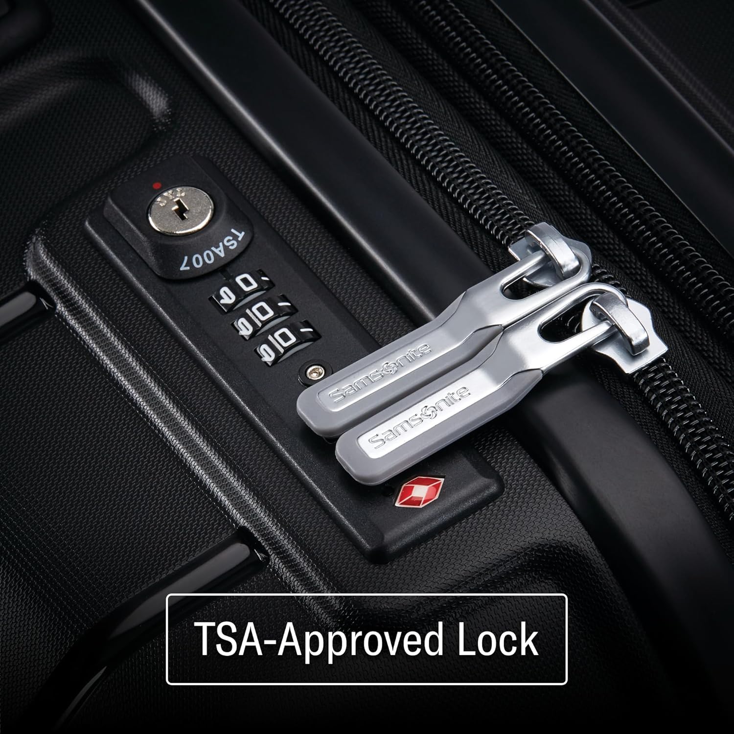 Samsonite Freeform Hardside Carry-On Luggage - TSA-Approved Expandable Suitcase with Spinner Wheels - Black