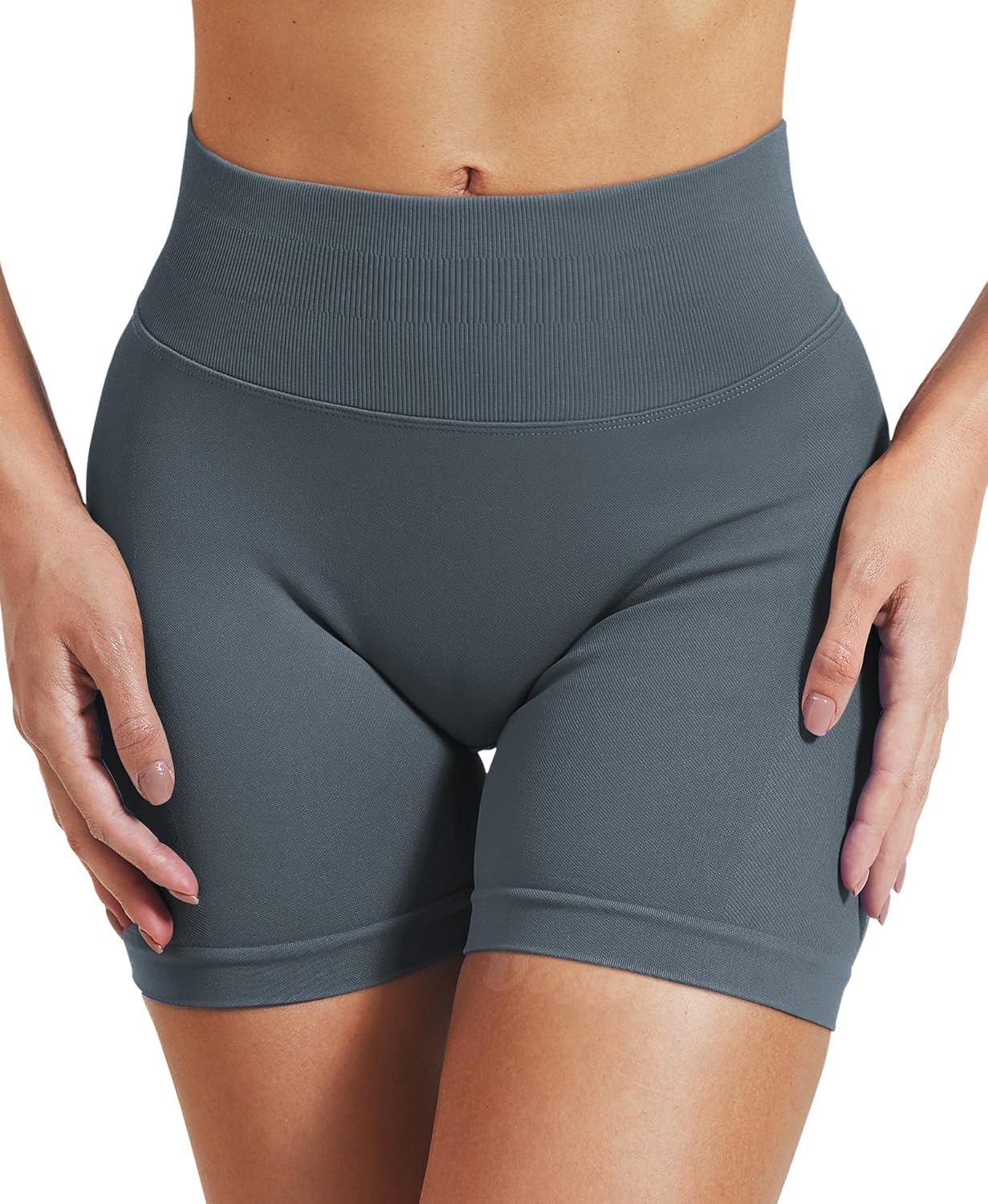 VOYJOY Women's Scrunch Butt Lifting Workout Shorts - Seamless Gym Biker Shorts in Multiple Sizes