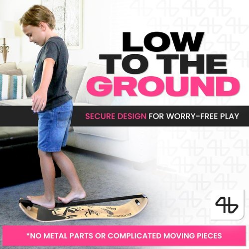 Balance Board for Kids - Wooden Wobble Trainer for Coordination | Ideal for Skateboarding, Snowboarding & More