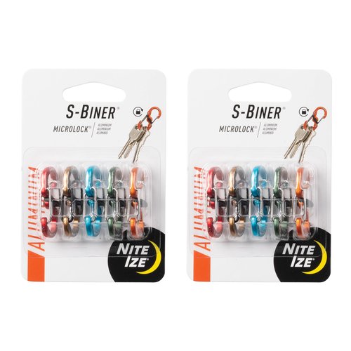 Nite Ize S-Biner MicroLock Aluminum - Assorted - 10 Count (2 Pack)