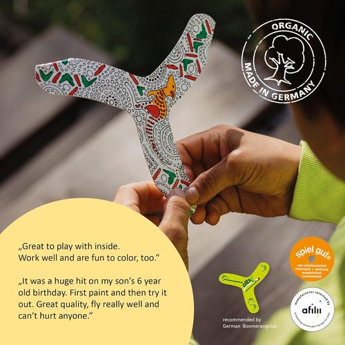 Boomerang | Beginner-Friendly Indoor & Outdoor Set for Kids - 4 Pack with Customizable Designs