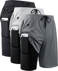 JWJ Men's 2-in-1 Workout Running Shorts - Lightweight 7-Inch Athletic Gym Shorts with Compression Liner