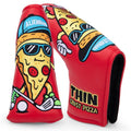 Golf Blade Putter Cover, Pizza Style Elegant Embroidery Premium Leather Blade Putter Headcover Putter Head Covers for Scotty Cameron Ping Taylormade Odyssey