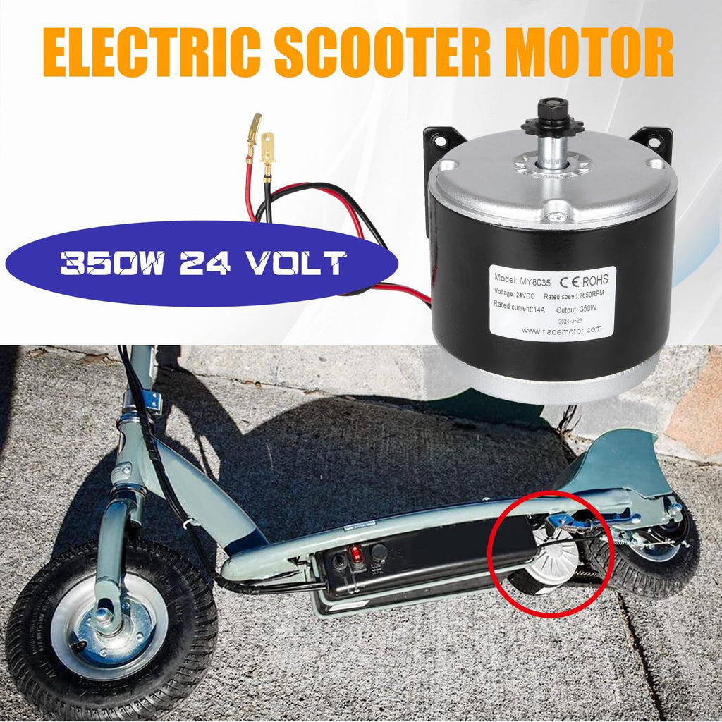 RANSOTO Electric Scooter Motor Compatible with E Scooter Drive Speed Control Razor E300 E300S E325 MX350 MX400 Wind Turbine PMA Brushed Permanent Magnet Alternator 24V 350W