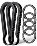 FEGVE Titanium Carabiner Keychain Clip, Small Key Holder Clip, Anti-Lost Quick Release Hook for Keys
