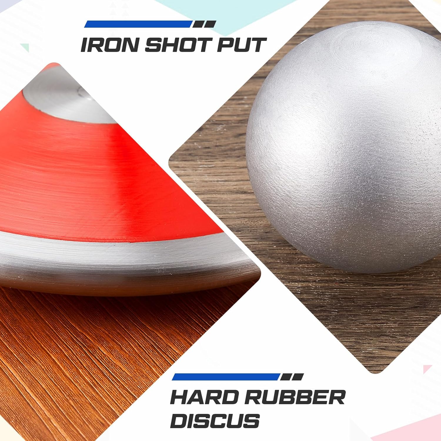 Skiennix Throwing Discus & Iron Shot Put Ball Set - Ideal Training Equipment for Beginners | Outdoor Practice
